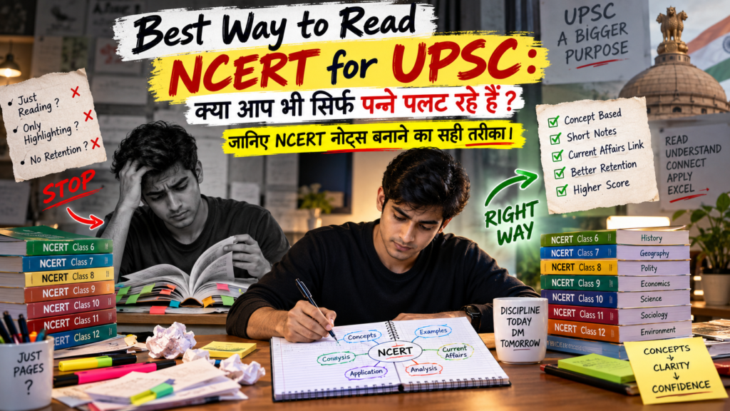 Best Way to Read NCERT for UPSC: क्या आप भी सिर्फ पन्ने पलट रहे हैं? जानिए NCERT नोट्स बनाने का सही तरीका।