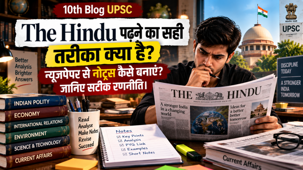 “The Hindu पढ़ने का सही तरीका क्या है? न्यूज़पेपर से नोट्स कैसे बनाएं? जानिए सटीकता नीति।”