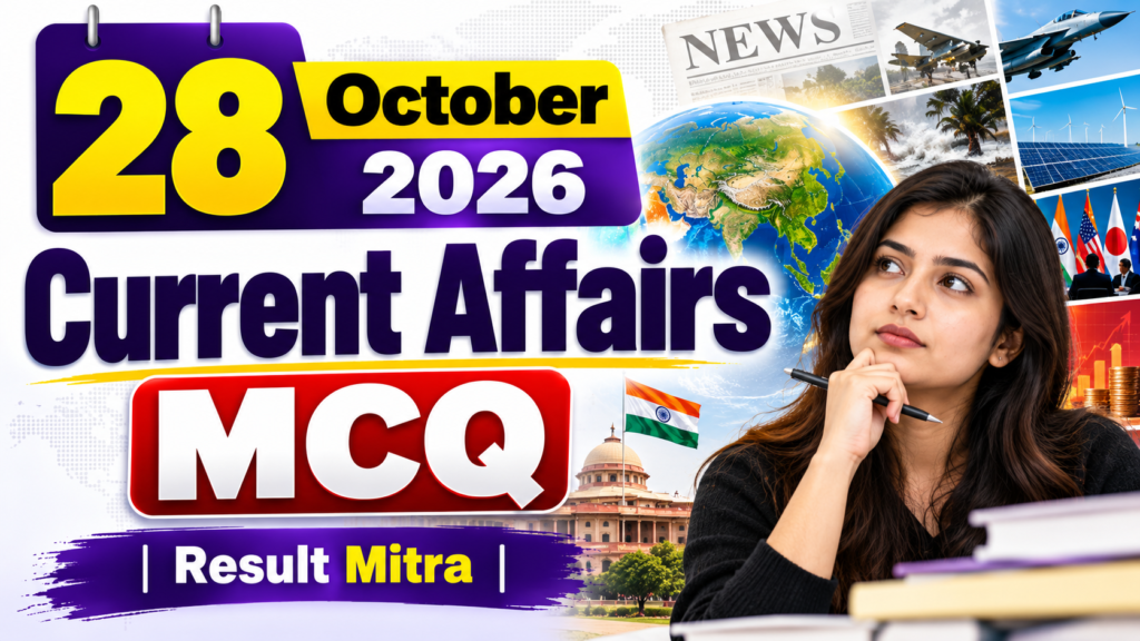 28 October 2026 Current Affairs MCQ | Result Mitra