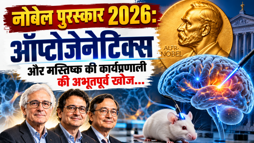 नोबेल पुरस्कार 2026: ऑप्टोजेनेटिक्स और मस्तिष्क की कार्यप्रणाली की अभूतपूर्व खोज (Nobel Prize 2026: Groundbreaking discovery in optogenetics and brain function.)