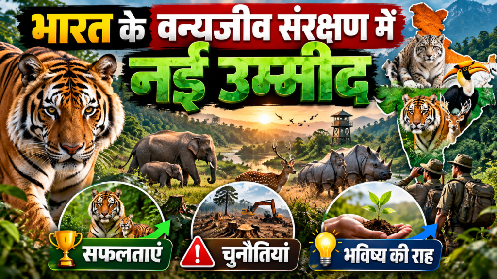भारत के वन्यजीव संरक्षण में नई उम्मीद: सफलताएं, चुनौतियां और भविष्य की राह (New Hope for Wildlife Conservation in India: Successes, Challenges, and the Way Forward)
