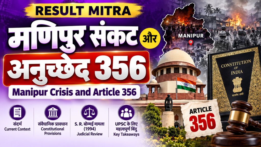 मणिपुर संकट और अनुच्छेद 356 (Manipur Crisis and Article 356)