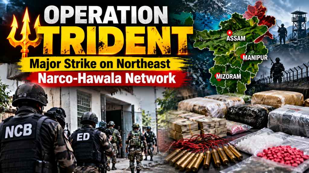 ‘ऑपरेशन ट्राइडेंट’: पूर्वोत्तर में नारको-हवाला पर बड़ा प्रहार  (‘Operation Trident’: Major Strike on Northeast Narco-Hawala Network)