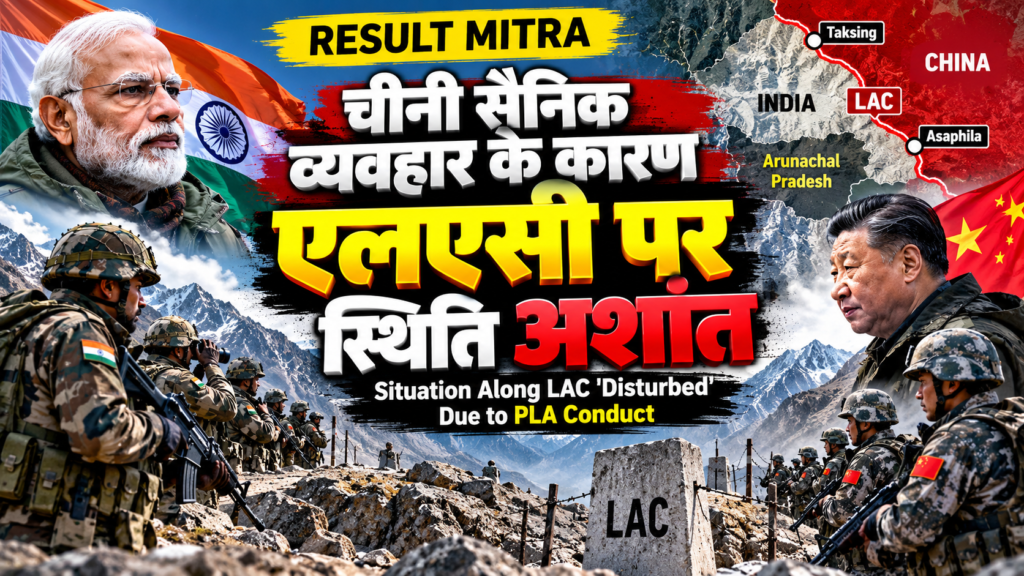 चीनी सैनिक व्यवहार के कारण एलएसी पर स्थिति अशांत (Situation Along LAC ‘Disturbed’ Due to PLA Conduct)