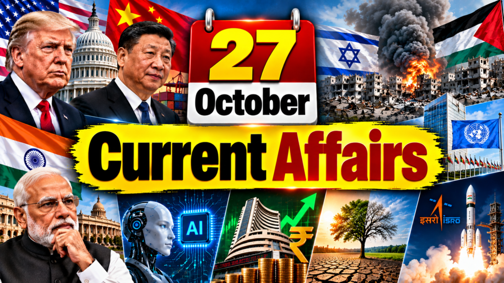 27 October Current Affairs