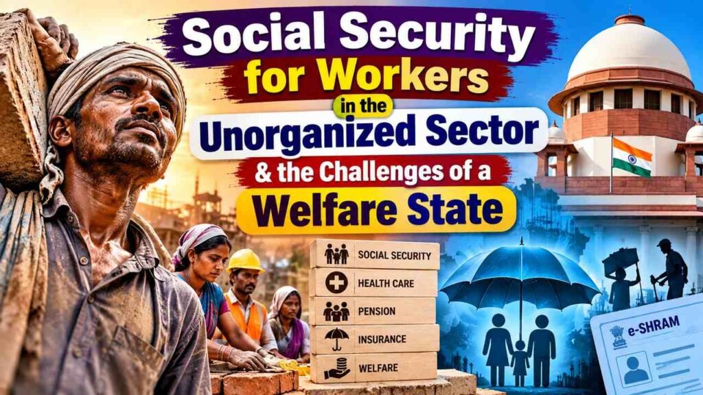 असंगठित क्षेत्र के श्रमिकों की सामाजिक सुरक्षा और कल्याणकारी राज्य की चुनौतियाँ (Social Security for Workers in the Unorganized Sector & the Challenges of a Welfare State)