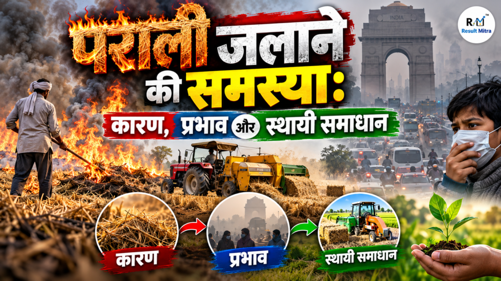 पराली जलाने की समस्या: कारण, प्रभाव और स्थायी समाधान (The Problem of Stubble Burning: Causes, Impacts, and Sustainable Solutions)